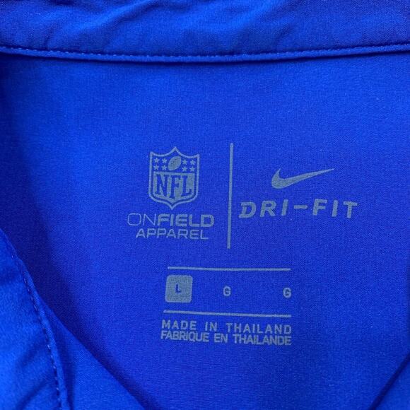 Nike Los Angeles Rams Shirt Mens L Large Royal Blue Dri Fit NFL On Field Polo - Picture 5 of 11